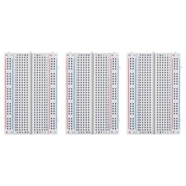3Pcs 400 Tie Points Breadboard Power Rails For Arduino Jumper Wire White Breadboards & Pinboards