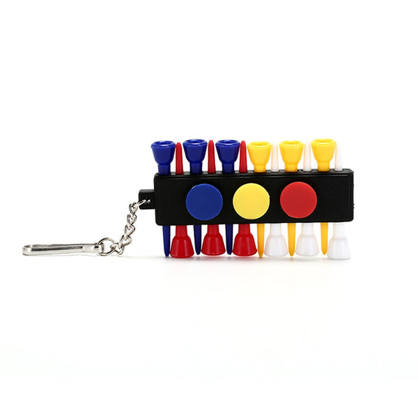 3Pcs Activing Plastic Golf Tee Holder Carrier With 12 Tees And Ball Markers