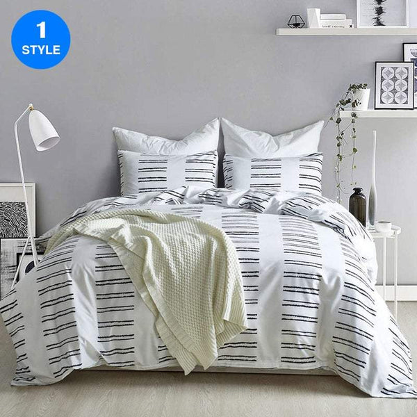 Quilt Cover Sets 3Pcs Soft Single / Double Queen King Size Pillowcase Quilt Covers