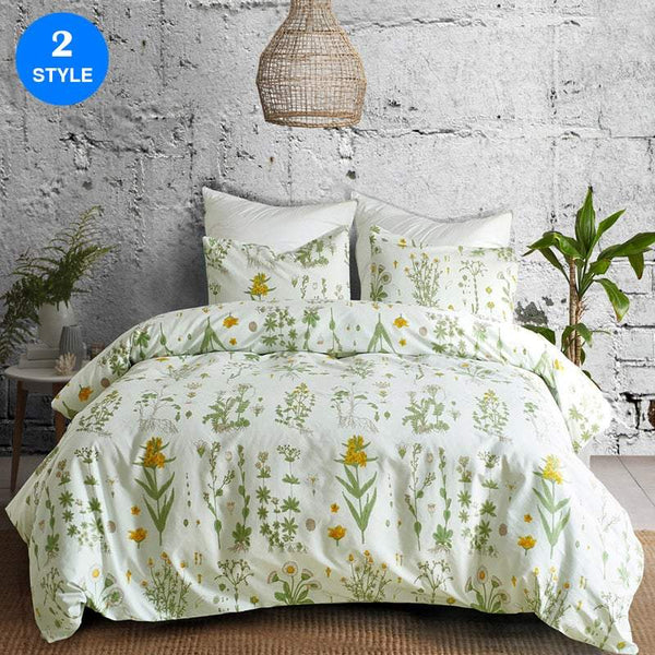 Quilt Cover Sets 3Pcs Soft Single / Double Queen King Size Pillowcase Quilt Covers