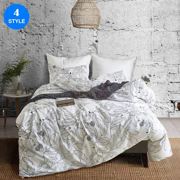 Quilt Cover Sets 3Pcs Soft Single / Double Queen King Size Pillowcase Quilt Covers