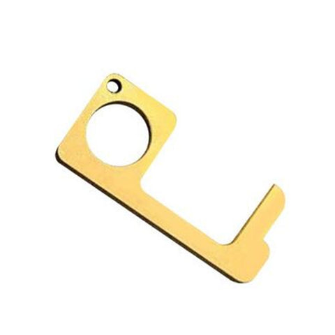 3Pcs Copper Handmade Door Opener Key Chain No Touch Handle Artifact Keychain Avoid Touching Buckle