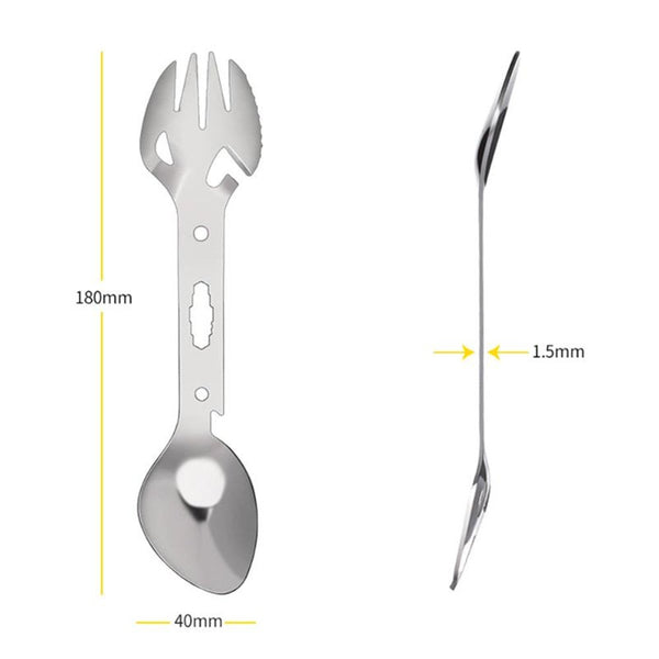 3Pcs Outdoor Mini Portable Spoon Fork Lightweight Useful Titanium Camping Backpacking Cutlery Spork Camping Cooking Utensils
