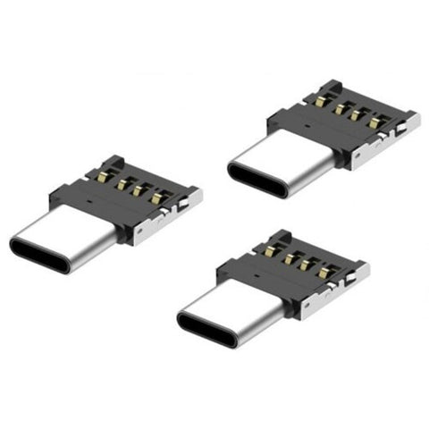3Pcs Type C To Usb 2.0 Adapters Silver