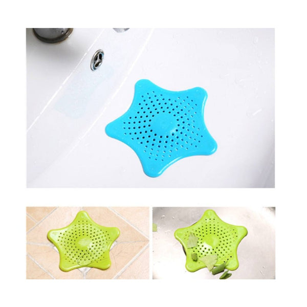 3Pcs Of Starfish Hair Catcher No Slip Suction Cups Drain Coverkitchen Sink Strainer Drain Stoppers & Strainers