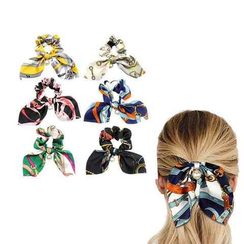 Hair Styling Products 3Pcs Floral Bowknot Scrunchies Fashion Ropes Hair Accessories
