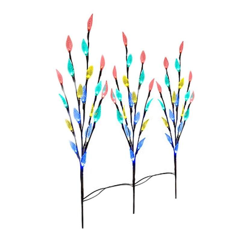 Christmas Decorations Outdoor Garden Lawn 60 Led Solar Power Branch Tree Leaf Flower Light Set Outdoor Lighting Accessories