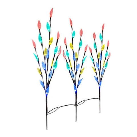 Christmas Decorations Outdoor Garden Lawn 60 Led Solar Power Branch Tree Leaf Flower Light Set Outdoor Lighting Accessories