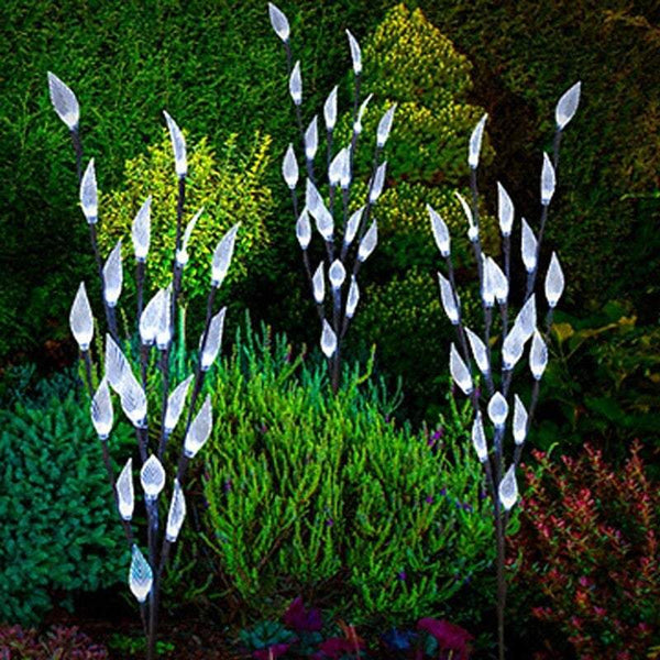 Christmas Decorations Outdoor Garden Lawn 60 Led Solar Power Branch Tree Leaf Flower Light Set Outdoor Lighting Accessories