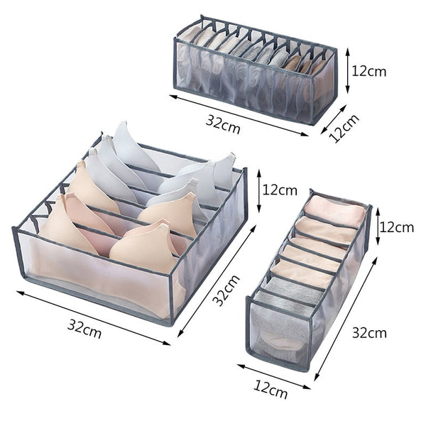 3Pcs Pack Underwear Sock Bra Storage Organiser Closet Organisers