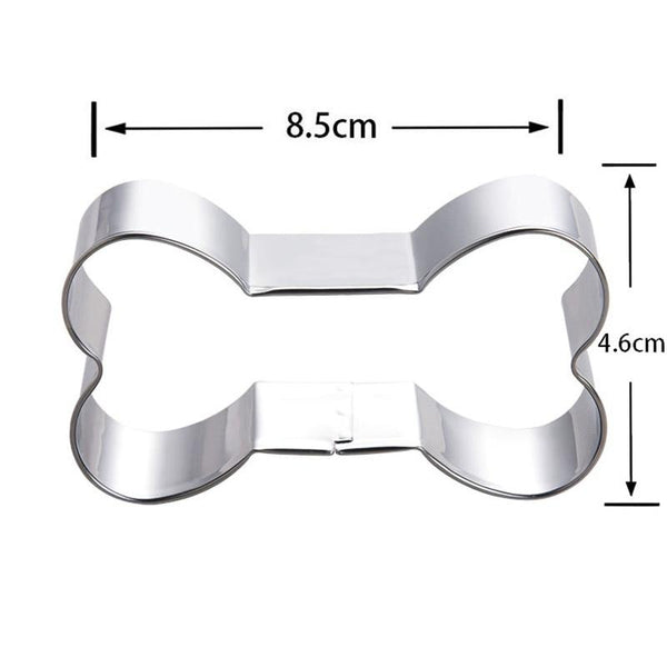 3Pcs Metal Cookie Cutter Paw Dog Puppy Bone Design Cookie Cutters
