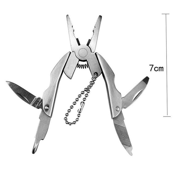 3Pcs Portable Multifunction Folding Plier Stainless Steel Foldaway Knife Keychain Screwdriver Camping Survival Tools Travel Kits