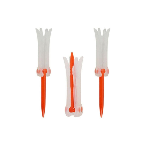 3Pcs Professional Golf Tee Step Up Rubber Horn Foldable Evolution Tees Sports Tool Accessory Orange Golf Tees
