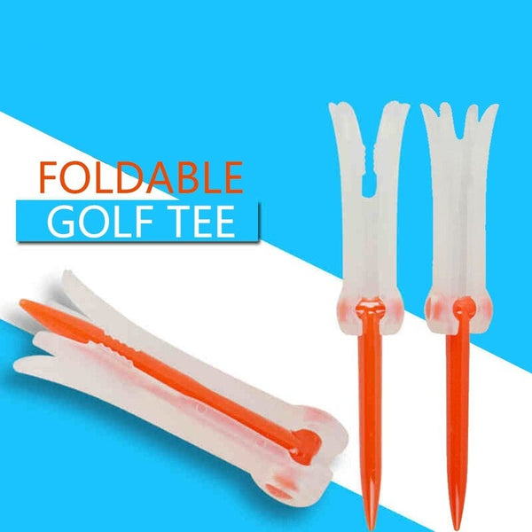 3Pcs Professional Golf Tee Step Up Rubber Horn Foldable Evolution Tees Sports Tool Accessory Orange