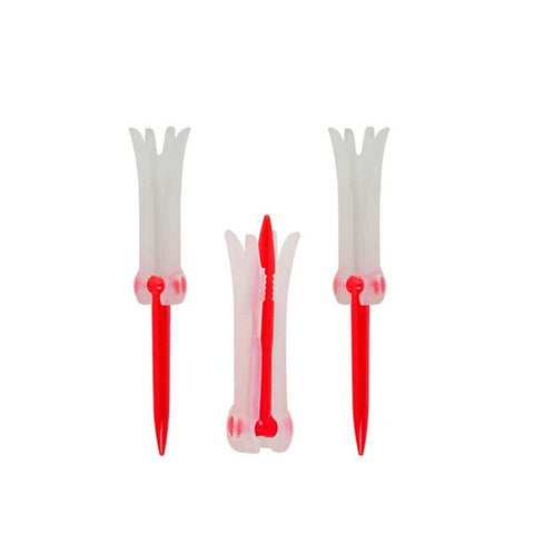 3Pcs Professional Golf Tee Step Up Rubber Horn Foldable Evolution Tees Sports Tool Accessory Red