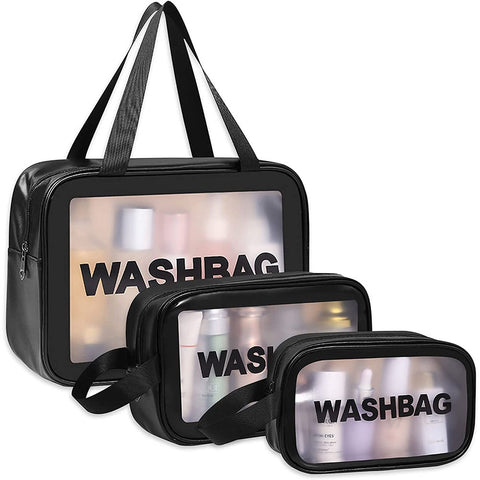 3 Pieces Pvc Cosmetic Bags For Makeup Travel Toiletry Wash Multifunctional Spa Makeup Bags & Cases