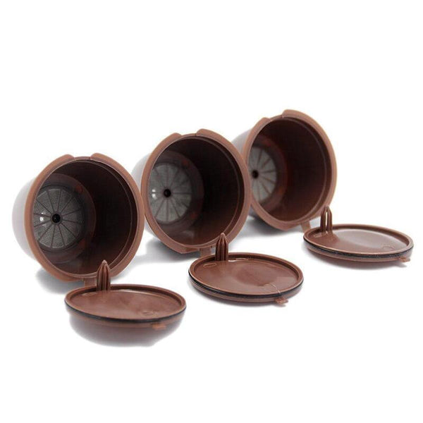 Coffee Filters 3Pcs Refillable Capsule Eco Friendly Single Pods Compatible With Dolce Gusto Brewers Coffee Tea & Espresso Parts
