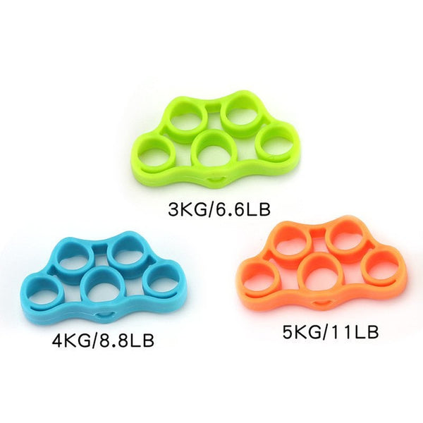 3Pcs Silicon Hand Grip Strengthener Finger Stretcher Trainer Exerciser Orange5kg11lb Hand Grippers