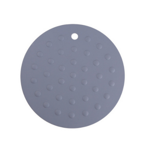 3Pcs Round Double Sided Dot Drain Silicone Heat Proof Insulated Coaster Pot Pad