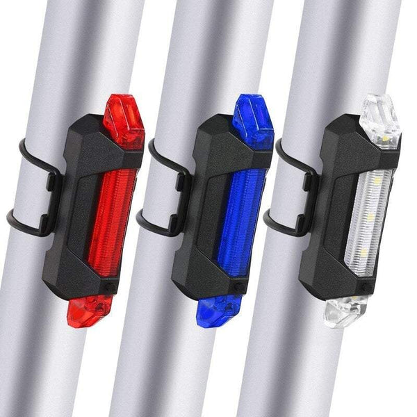 3Pcs Super Bright Usb Rechargeable Taillight Cycling Bicycle Rear Safety Warning Light Lamp