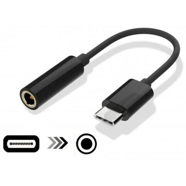 3Pcs Usb Type C To 3.5Mm Stereo Audio Headphone Jack Adapter Cable Black Cables & Adapters