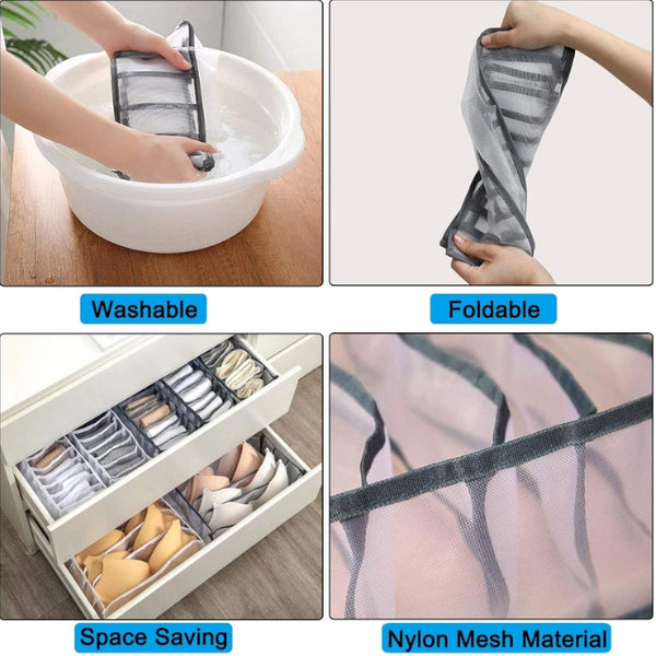 3Pcs Pack Underwear Sock Bra Storage Organiser Closet Organisers