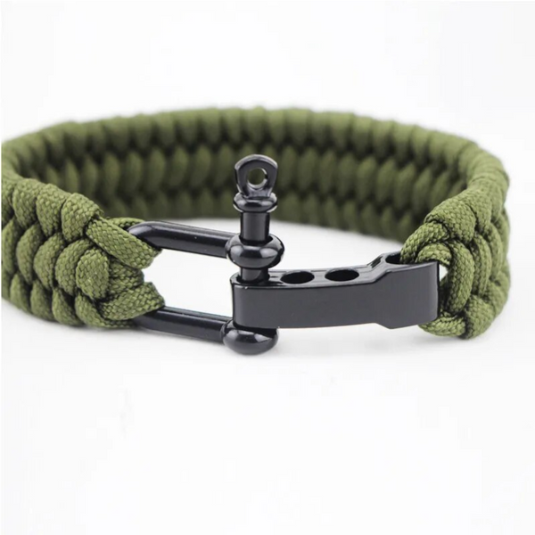 3Pcs Stainless Steel Buckle Paracord Bracelet Emergency 550Lbs Rescue Outdoor Climbing Rope Parachute Cord 23Cm