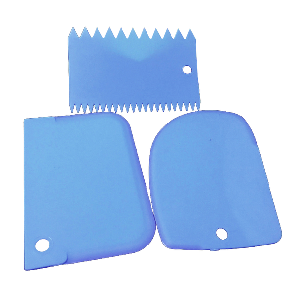 3Pcs Dough Cutter Ice Cream Fondant Scraper Baking Decorating Tools Cake Scrapers