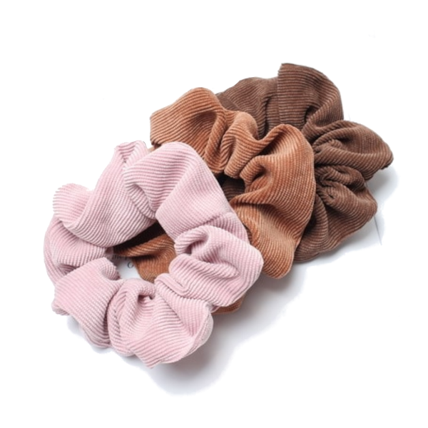 3Pcs Set Corduroy Fabric Scrunchies Women Ponytail Hair Ties Hair Accessories
