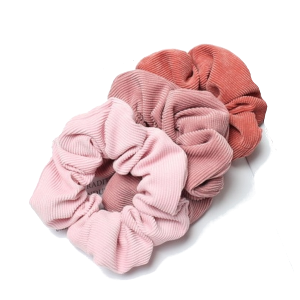 3Pcs Set Corduroy Fabric Scrunchies Women Ponytail Hair Ties Hair Accessories