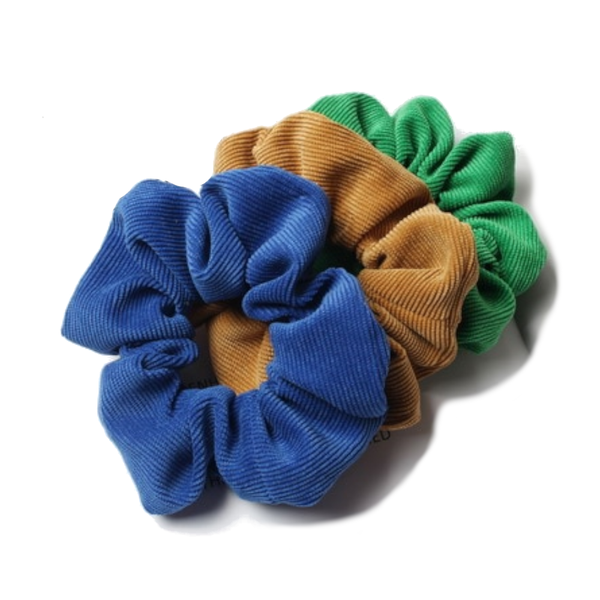3Pcs Set Corduroy Fabric Scrunchies Women Ponytail Hair Ties Hair Accessories