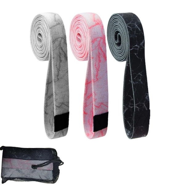 3Pcs Set Marble Pattern Resistance Booty Bands Home Fitness Workout Resistance Trainers
