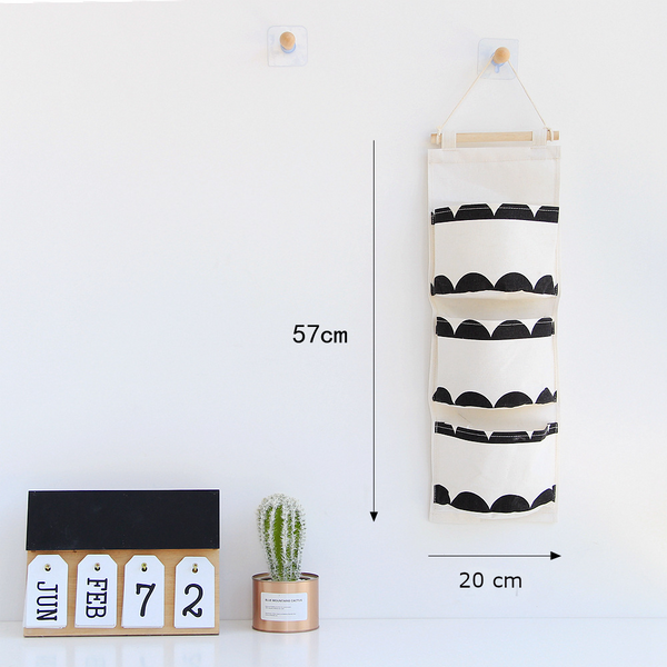 3 Pockets Door Wall Hanging Storage Pouch Bag Closet Sundries Organizer 2# Closet Organisers
