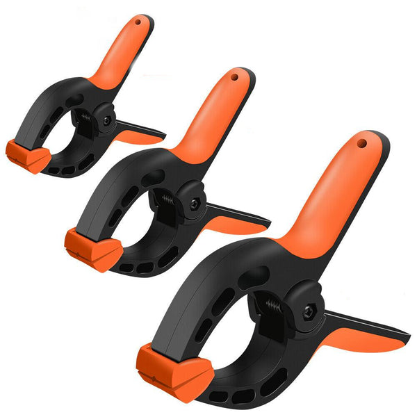 20Pc Spring Clamps Set Heavy Duty Nylon Clips 3 Sizes Non Slip Grip Tpr Handle Clamps & Vices