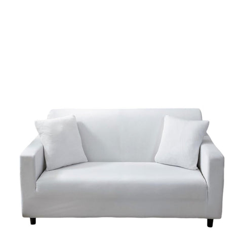 3 Seater Sofa Cover Plain White Elastic Stretchable Slipcover For Living Room Slipcovers