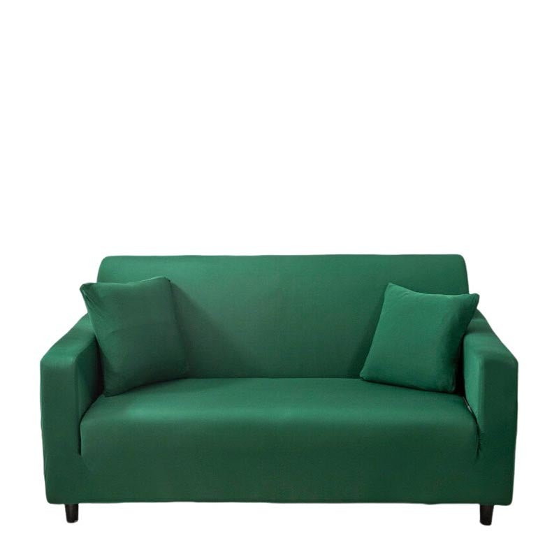 3 Seater Sofa Cover Plain Green Elastic Stretchable Slipcover For Living Room Slipcovers