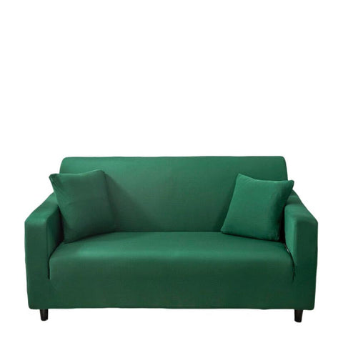 3 Seater Sofa Cover Plain Green Elastic Stretchable Slipcover For Living Room Slipcovers