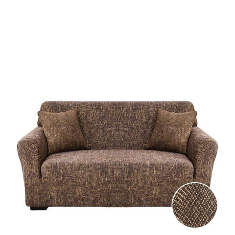 3 Seater Sofa Cover Plain Brown Style Protection Living Room Chair Slipcover Slipcovers