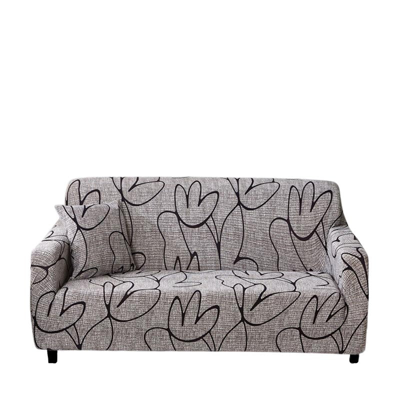 3 Seater Sofa Cover Light Gray Elastic Stretchable Slipcover For Living Room Slipcovers