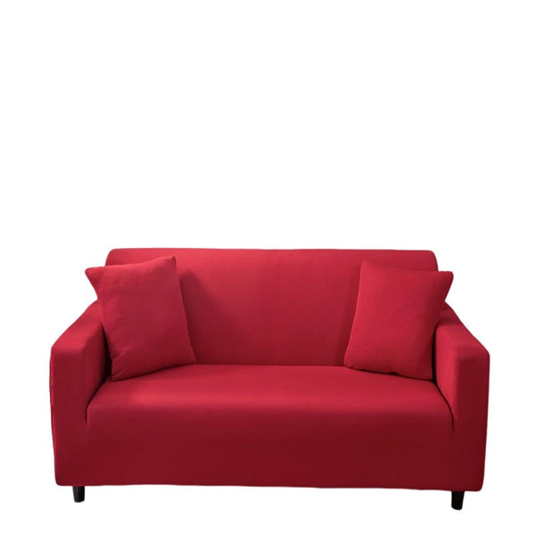 3 Seater Sofa Cover Plain Red Style Protection For Living Room Chair Slipcover Slipcovers