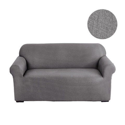 3 Seater Sofa Cover Solid Gray Style Protection Living Room Chair Slipcover Slipcovers
