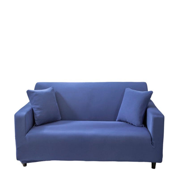 3 Seater Sofa Cover Plain Royal Blue Elastic Stretchable Slipcover For Living Room Slipcovers