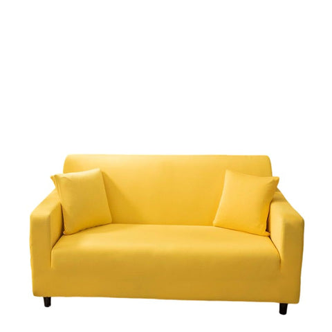 3 Seater Sofa Cover Plain Yellow Style Protection For Living Room Chair Slipcover Slipcovers