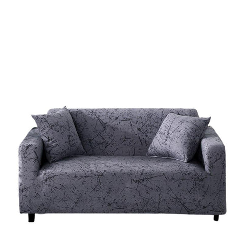 3 Seater Sofa Cover Marble Gray Style Elastic Stretchable Slipcover For Living Room Slipcovers
