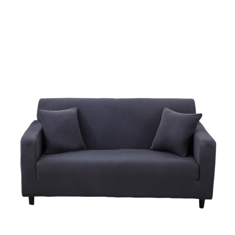 3 Seater Sofa Cover Plain Dark Grey Elastic Stretchable Slipcover For Furniture Slipcovers
