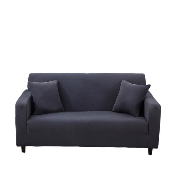 3 Seater Sofa Cover Plain Dark Grey Elastic Stretchable Slipcover For Furniture Slipcovers