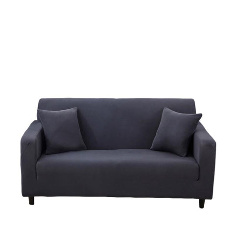 3 Seater Sofa Cover Plain Dark Grey Elastic Stretchable Slipcover For Furniture Slipcovers