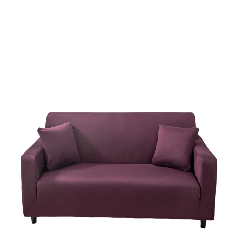 3 Seater Sofa Cover Plain Bean Paste Red Elastic Stretchable Slipcover For Furniture Slipcovers