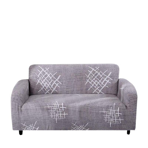 3 Seater Sofa Cover Solid Light Gray Elastic Stretchable Slipcover For Living Room Slipcovers