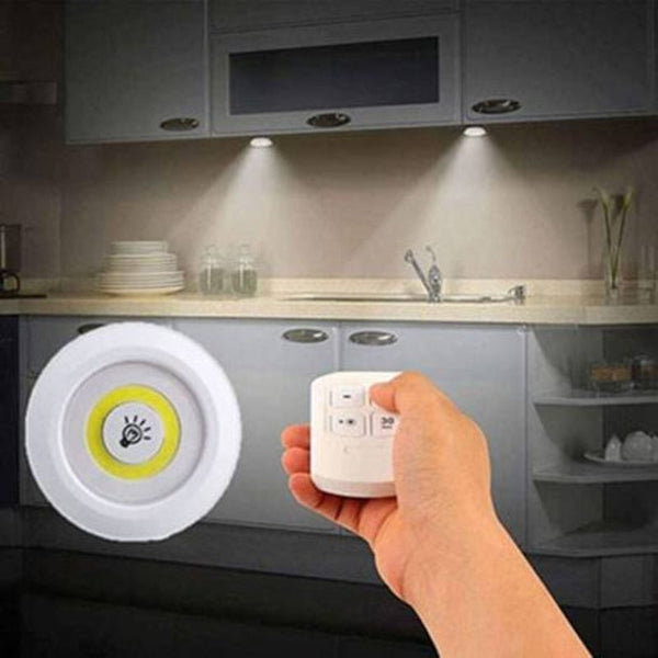 3W Wireless Remote Control Light Warm White For Kitchen Bedroom Wardrobe 1Remote Lamps
